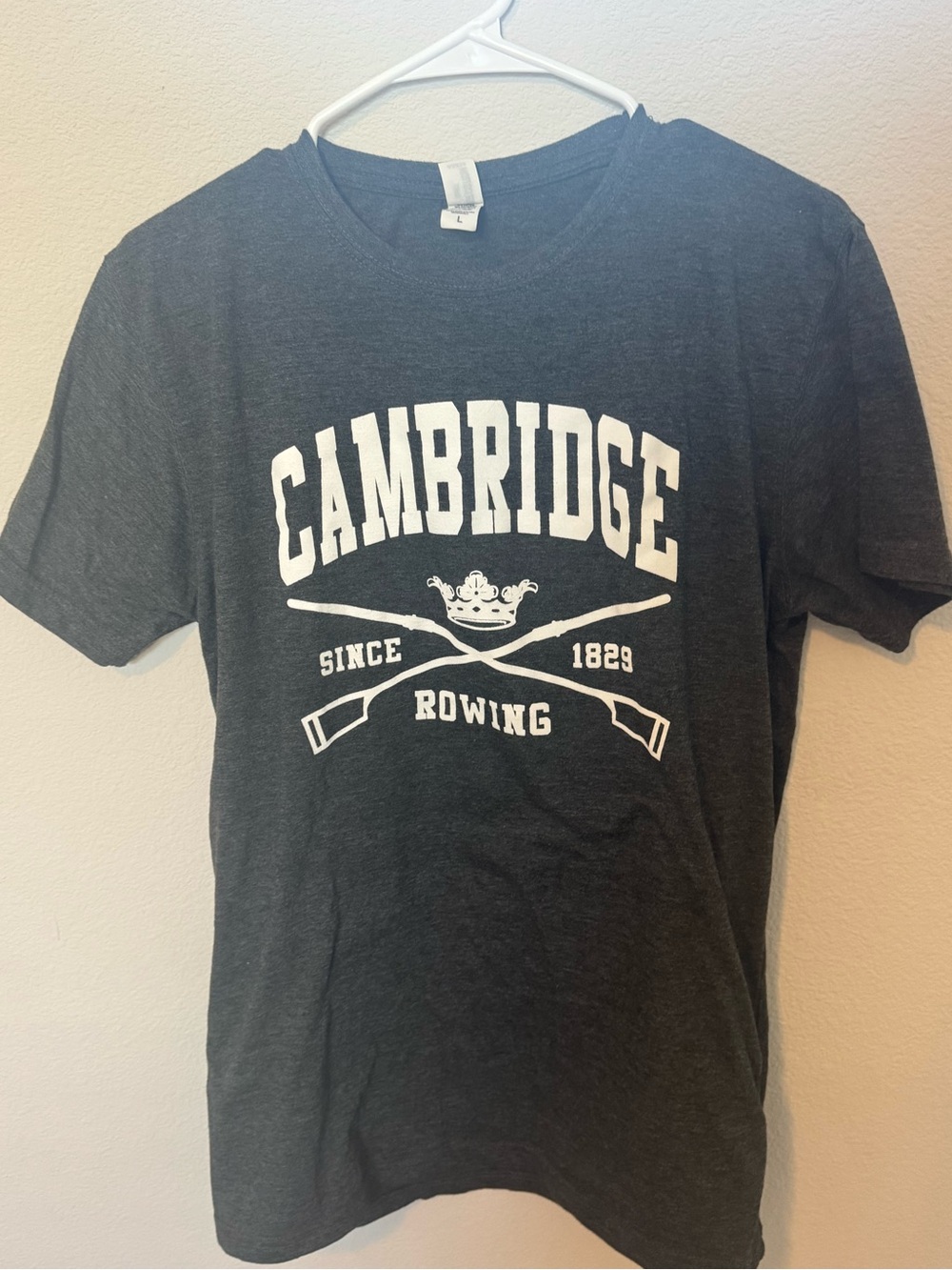 Cambridge Rowing Short Sleeve Tee - charcoal